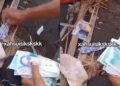 Jumpa kain putih penuh gambar orang di pantai