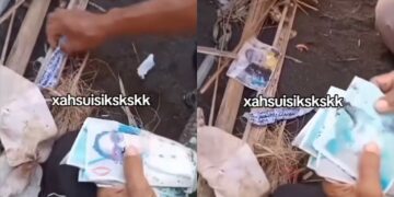 Jumpa kain putih penuh gambar orang di pantai