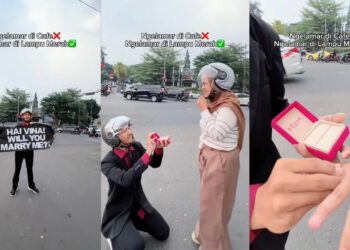 ‘Sweet’, lelaki lamar kekasih semasa lampu isyarat merah