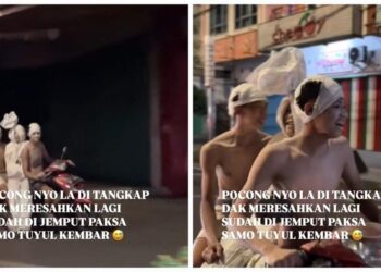 ‘Toyol’, ‘pocong’  tunggang motosikal secara berbahaya