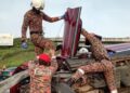 Wanita maut kaki putus, Proton X70 rempuh pembahagi jalan LPT 2