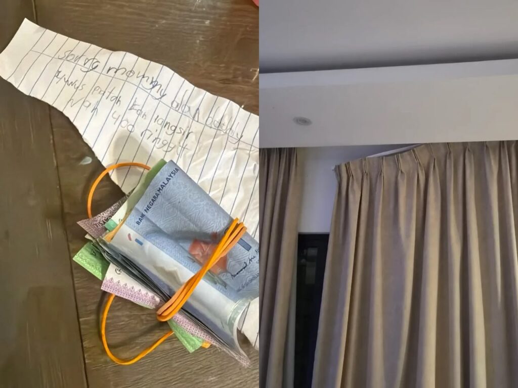 Tinggal duit ganti langsir rosak selepas aksi Spiderman