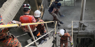 Pekerja cedera terjatuh 9 meter ketika baiki silo