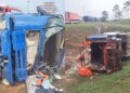 Pemandu maut, tiga cedera lori sampah terbabas