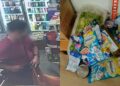 [VIDEO] Warga emas dicekup, curi makanan kucing dan bihun