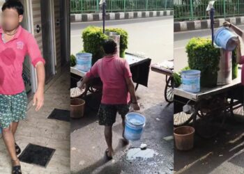 Penjual minuman guna air tandas