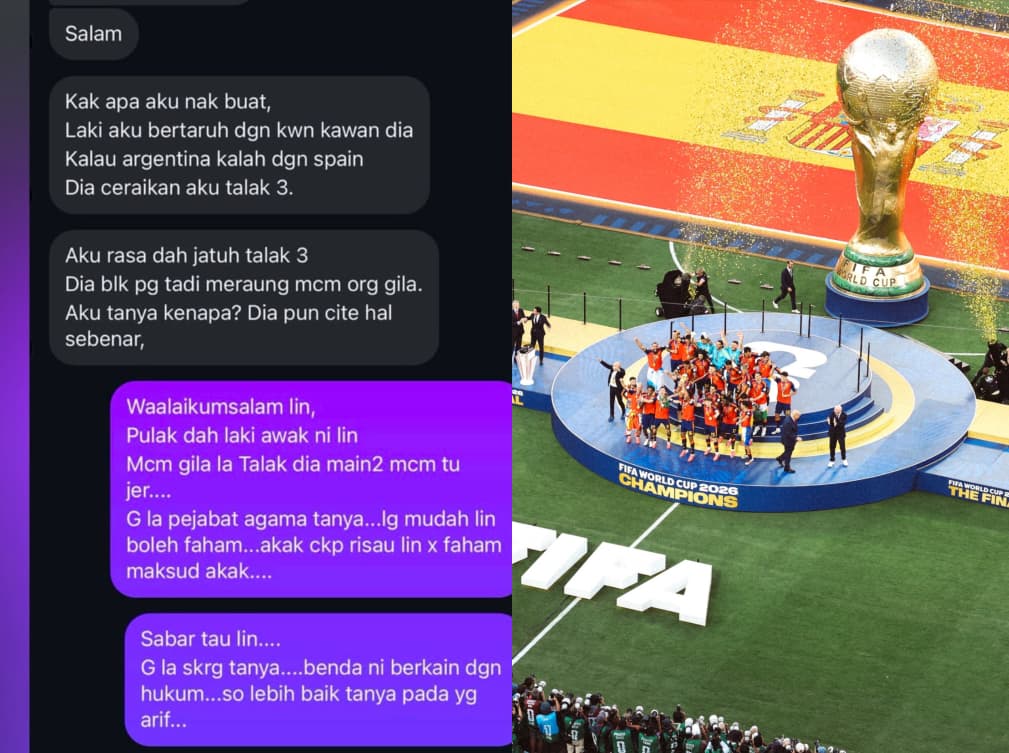 Isteri bukan trofi Piala Dunia, boleh dipertaruhkan