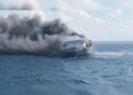 5 maut, 41 hilang feri terbakar di perairan Pulau Madura